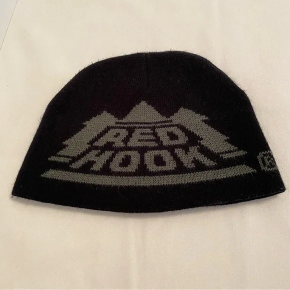Red Hook Brewery Logo Knit Beanie Hat Black/ Gray - Picture 1 of 2